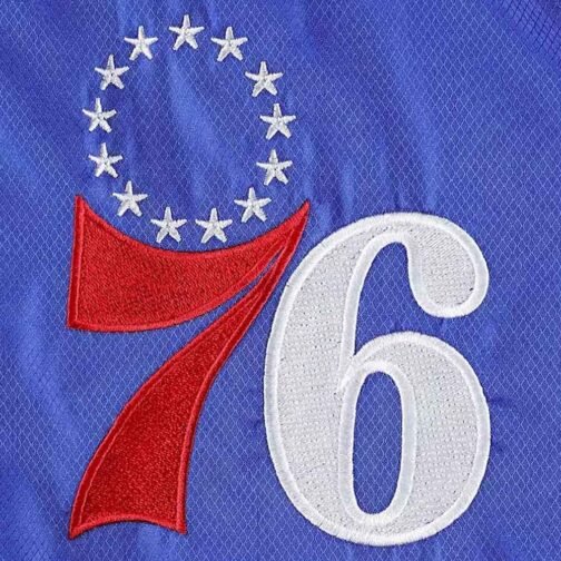 Ripstop Philadelphia 76ers Royal and Red Jacket - Image 4