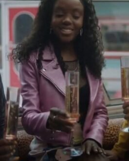 Ashleigh Murray Riverdale S05 Pink Moto Leather Jacket