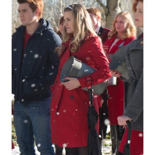 Riverdale Tiera Skovbye Red Coat - Image 6
