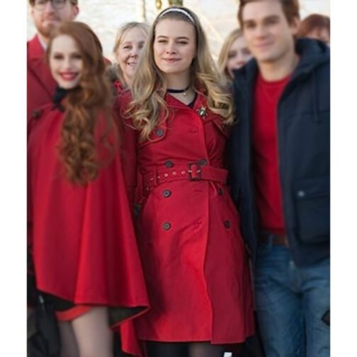 Riverdale Tiera Skovbye Red Coat - Image 7