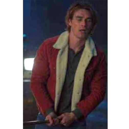 Riverdale S06 K.J. Apa Corduroy Sherpa Trucker Jacket - Image 5