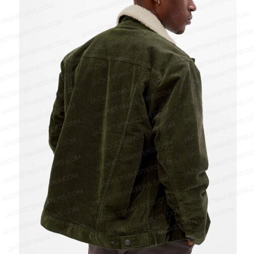 Riverdale Season 6 K.J. Apa Sherpa Corduroy Green Jacket - Image 4