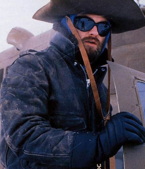 The Thing Kurt Russell Leather Jacket with Fur Collar - Image 4