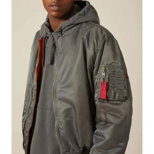 The Batman Robert Pattinson Bomber Gray Jacket - Image 5