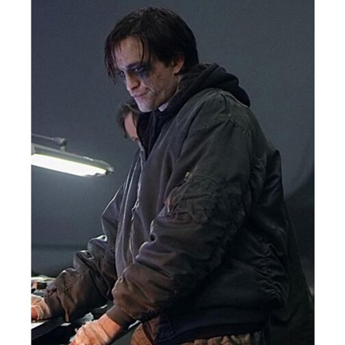 The Batman Robert Pattinson Bomber Gray Jacket - Image 8