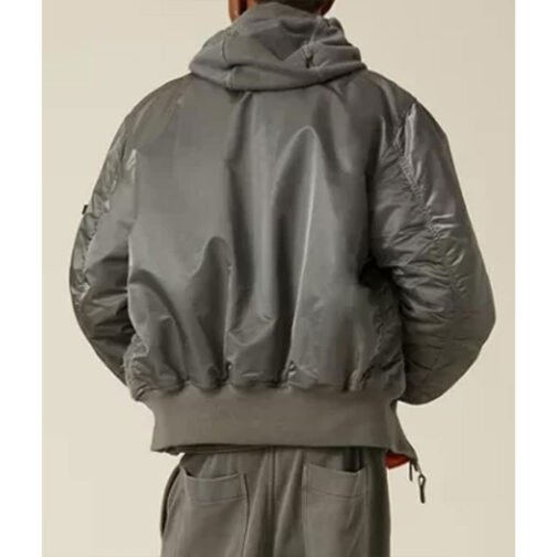 The Batman Robert Pattinson Bomber Gray Jacket - Image 4