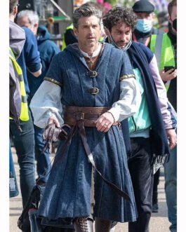 Patrick Dempsey Disenchanted Gray Hooded Coat
