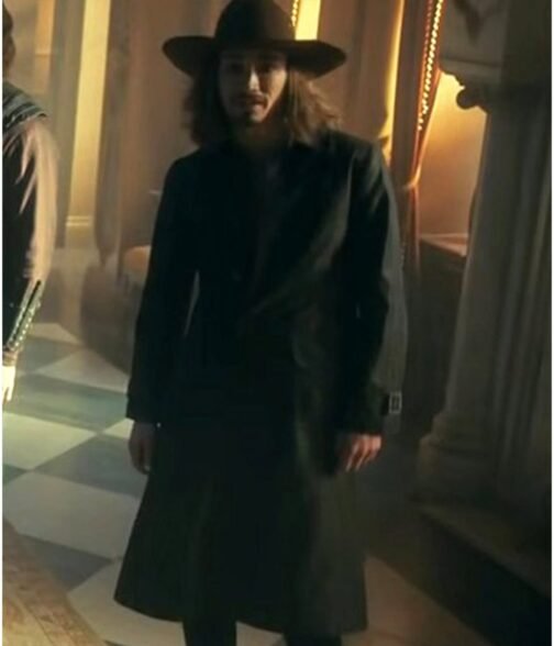 Robert Sheehan The Umbrella Academy S03 Black Wool Coat - Image 7