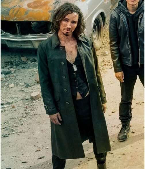 Robert Sheehan The Umbrella Academy S03 Black Wool Coat - Image 3