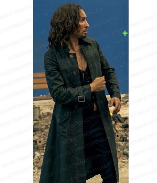 Robert Sheehan The Umbrella Academy S03 Black Wool Coat - Image 2