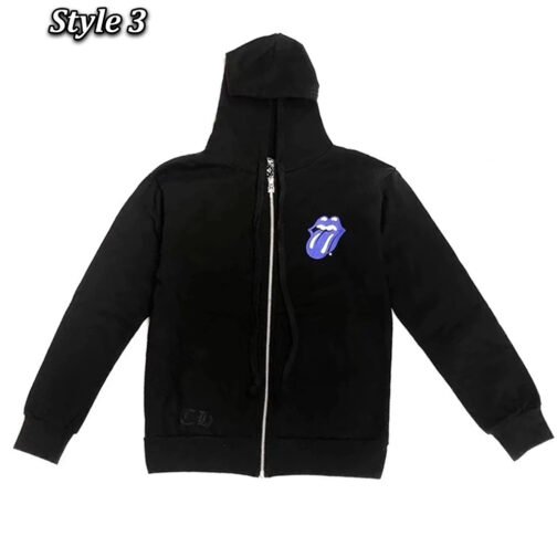Rolling Stone Chrome Heart Zip-Up Hoodie - Image 3