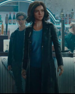 Rosa Salazar Alita Battle Angel Leather Coat
