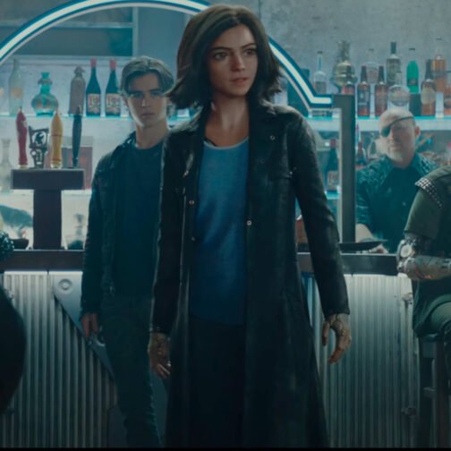 Rosa Salazar Alita Battle Angel Leather Coat - Image 2