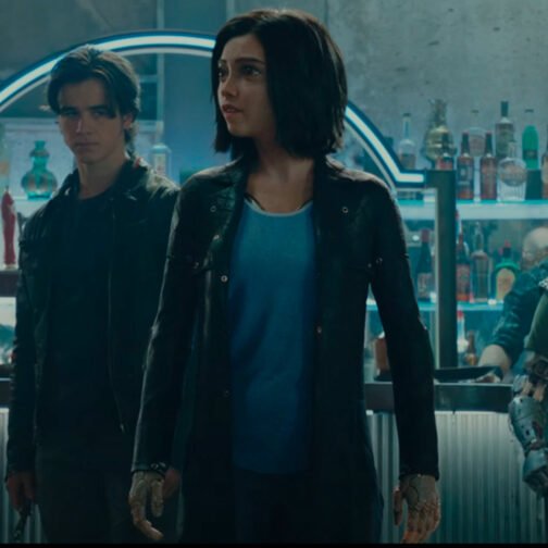 Rosa Salazar Alita Battle Angel Leather Coat - Image 6