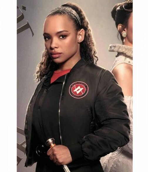 Sisi Stringer Vampire Academy Bomber Black Jacket - Image 2