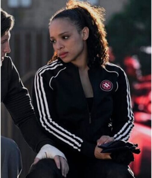 Sisi Stringer Vampire Academy Track Black Jacket - Image 2