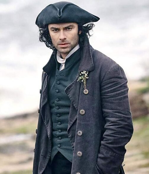 Aidan Turner Poldark Season 05 Black Wool Coat - Image 11