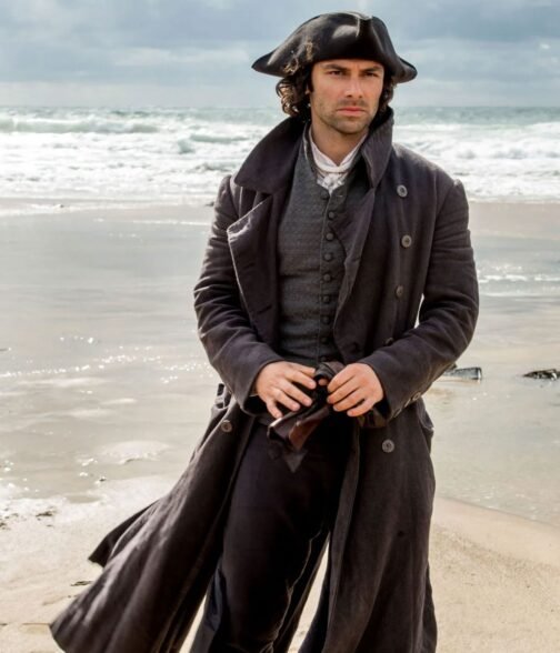 Aidan Turner Poldark Season 05 Black Wool Coat