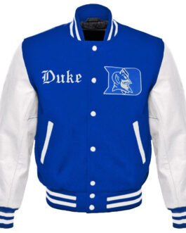 Duke Blue Devils Royal and White Varsity Jacket