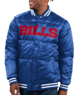 Buffalo Bills Royal Bubble Puffer Jacket