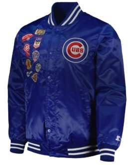 Chicago Cubs Patch Royal Jacket