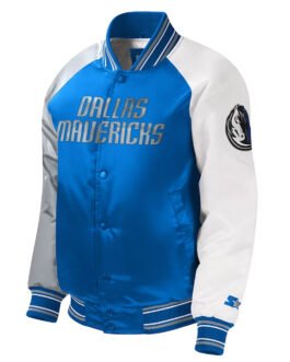 Dallas Mavericks Royal Youth Raglan Satin Jacket
