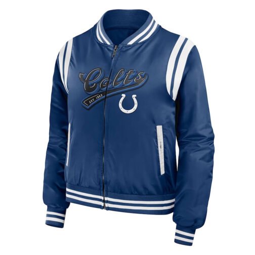 Indianapolis Colts Royal Bomber Full-Zip Jacket