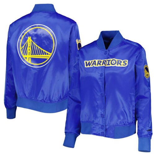Classics Golden State Warriors Royal Satin Jacket - Image 3