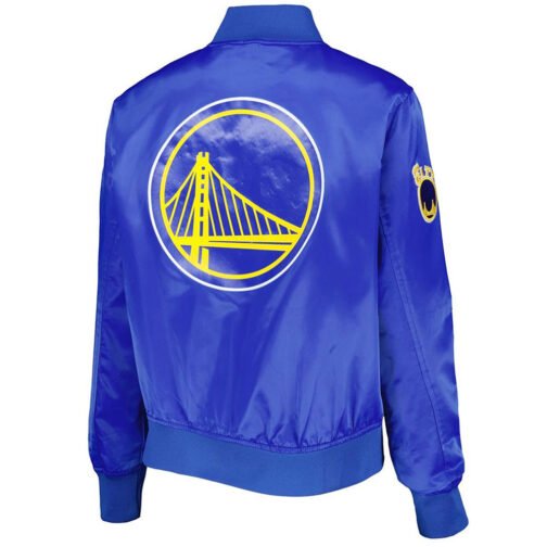 Classics Golden State Warriors Royal Satin Jacket - Image 2