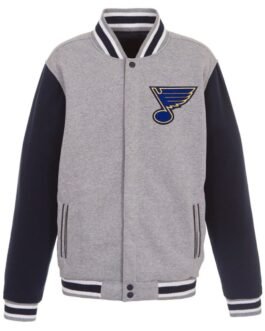 St. Louis Blues Varsity Royal/Gray Wool Jacket