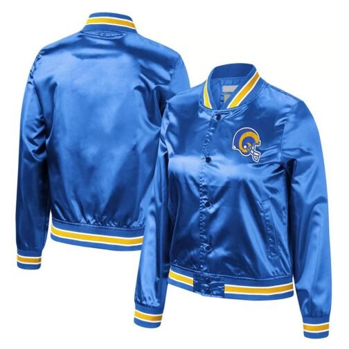 Royal LA Rams Lightweight Satin Jacket - Image 3