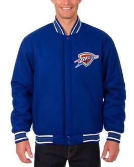 Oklahoma City Thunder Varsity Royal Blue Wool Jacket