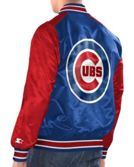 Royal/Red Chicago Cubs Renegade Varsity Satin Jacket