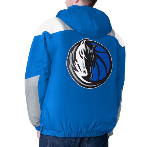 Royal/Silver Dallas Mavericks Charger Half-Zip Pullover Jacket - Image 2
