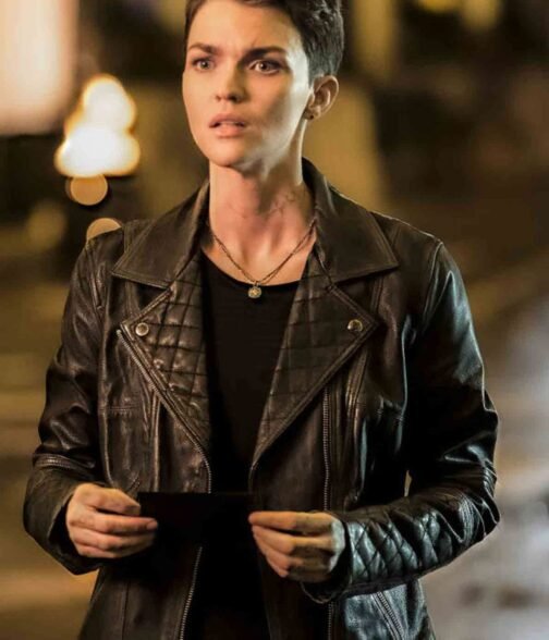 Batwoman Ruby Rose Biker Leather Jacket - Image 5