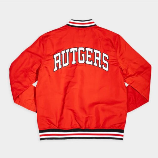 Rutgers Scarlet Knights Retro Logo Bomber Jacket - Image 2