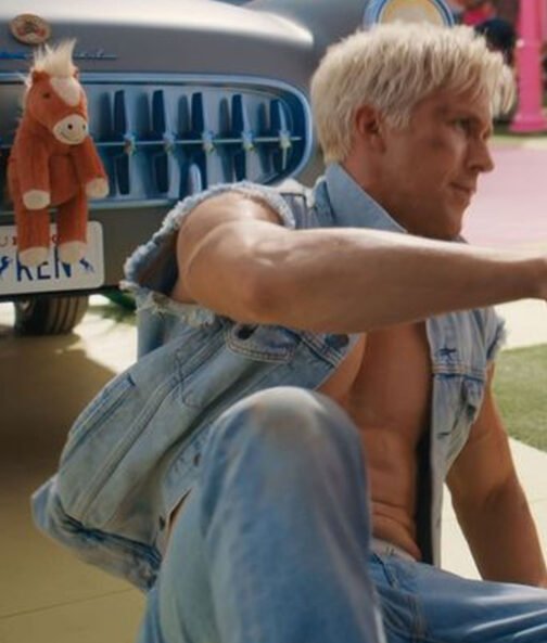 Ryan Gosling Barbie Blue Denim Vest - Image 15