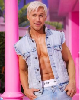Ryan Gosling Barbie Blue Denim Vest