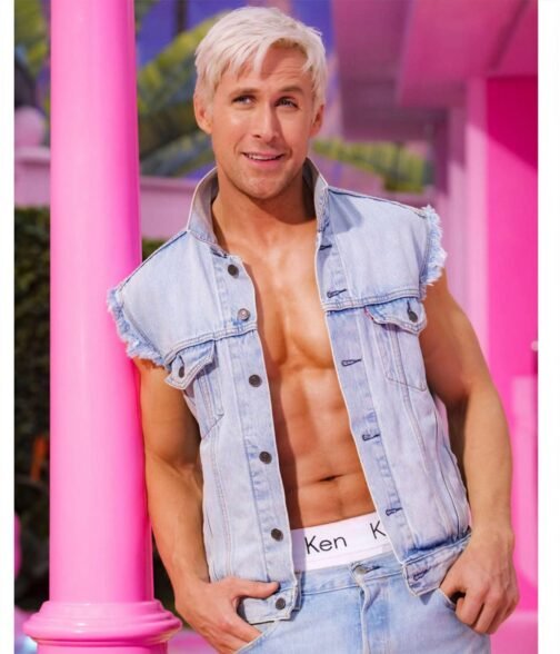 Ryan Gosling Barbie Blue Denim Vest - Image 2
