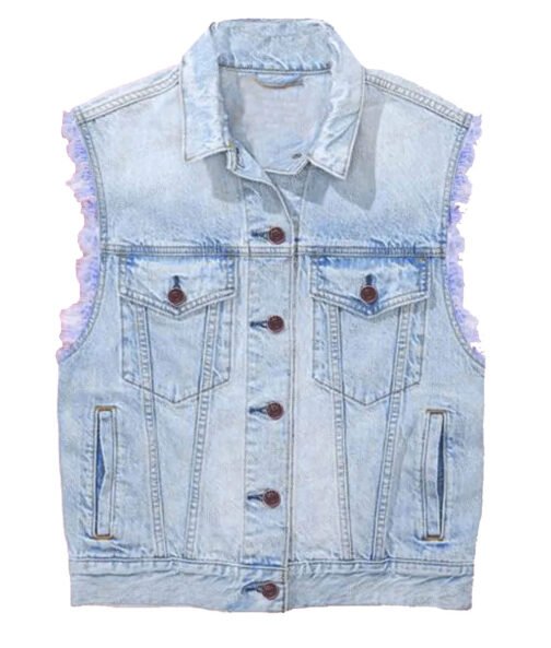 Ryan Gosling Barbie Blue Denim Vest - Image 4
