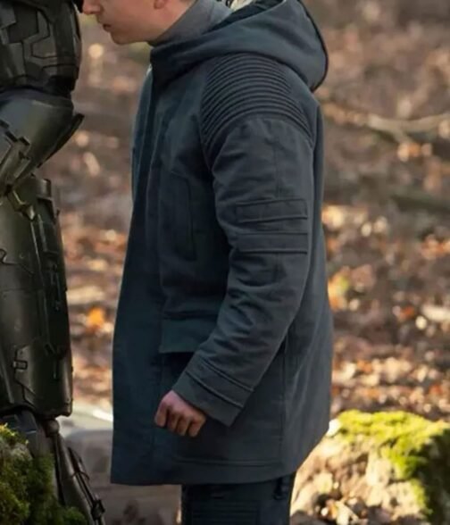 Halo Ryan Mcparland Grey Hooded Coat - Image 2