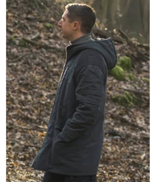 Halo Ryan Mcparland Grey Hooded Coat - Image 5