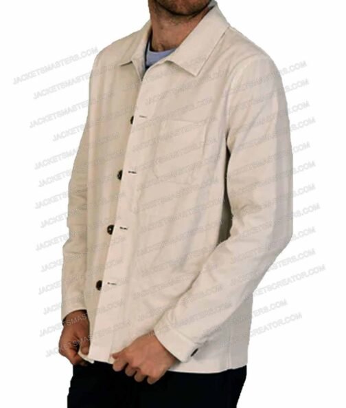 Ryan Reynolds Welcome to Wrexham Cotton Beige Jacket - Image 4