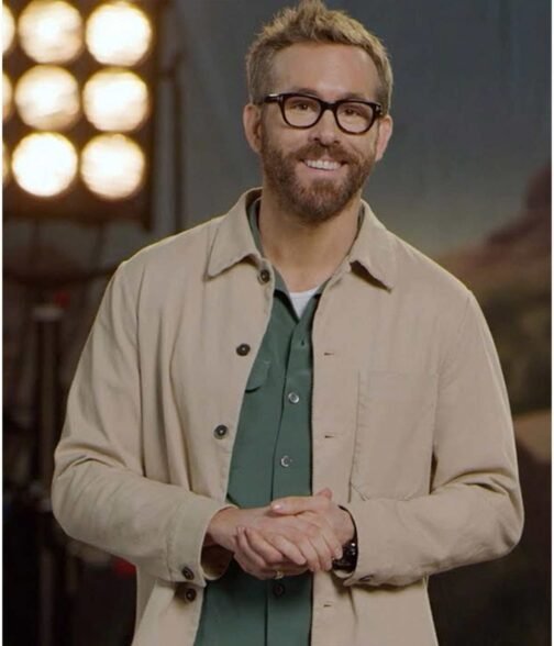 Ryan Reynolds Welcome to Wrexham Cotton Beige Jacket - Image 6