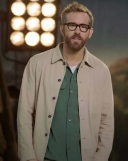 Ryan Reynolds Welcome to Wrexham Cotton Beige Jacket