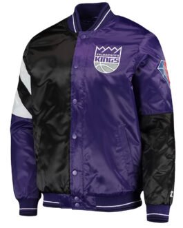Sacramento Kings 75th Anniversary Leader Black and Purple Jacket