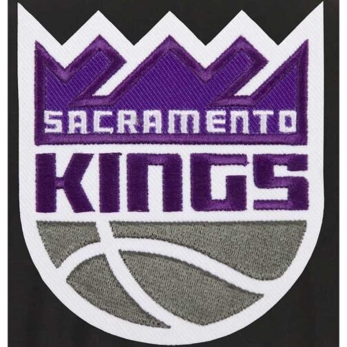 Sacramento Kings Accent Varsity Black Wool Jacket - Image 3