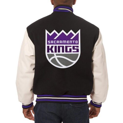 Varsity Sacramento Kings Domestic Black and White Jacket - Image 2