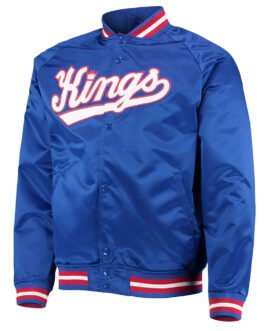Sacramento Kings Hardwood Classics Royal Satin Jacket