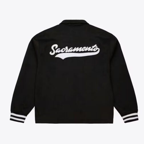 Sacramento Kings Oversweep Black Varsity Wool Jacket - Image 2